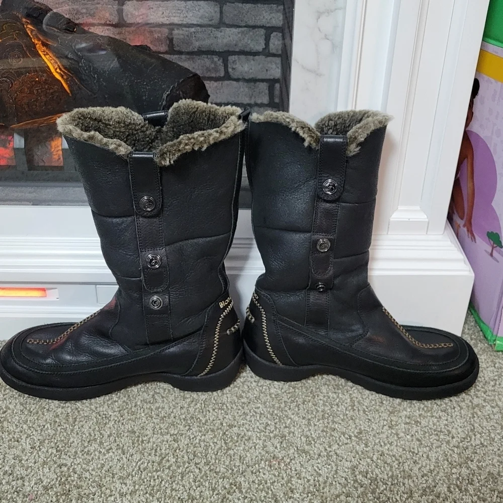 Women's Blondo Canada Mountain Winter Boots Black w/ Shearling Lining, Size 9.5M